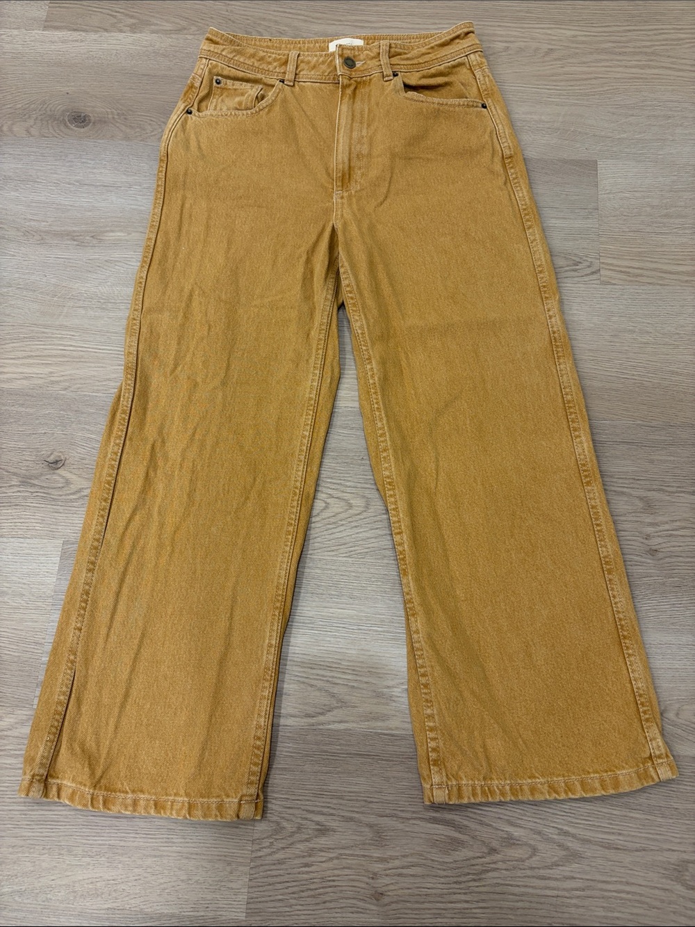 Sezane Le Crop Jeans in Mustard Yellow